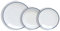 Tognana AZ Fascetta Blu, servizio piatti 18 pezzi per 6 persone, porcellana, bianco, Made in Italy