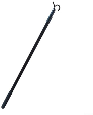 wenyouya Herramienta para abrir ventanas de techo, barra de extensión de aleación de aluminio con ganchos, longitud ajustable de 30 a 60 cm, para tragaluces difíciles de alcanzar, color negro