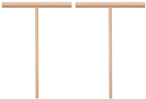 Eorleya Practial T Shape Crepe Maker Pancake Batter Wooden Spreader Stick Home Kitchen Tool Kit DIY Use