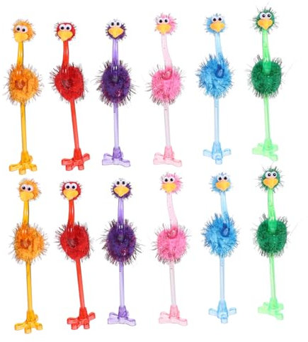Kisangel Stück Cartoon-stift Neuheitstifte Strauß Kugelschreiber Lustig Ball Neuartige Flauschige Stifte Straußenstifte Süße Stifte Karikatur Flauschiger Stift Cartoon-zubehör Plastik