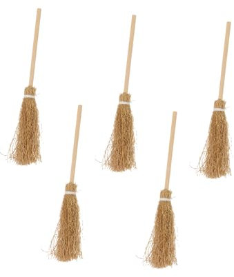 5Piezas Escobas de Bruja Decorativas de Halloween de Adorno Hecho Mano Accesorios para Fiestas y Decoración de Casa Estilo y Duradero