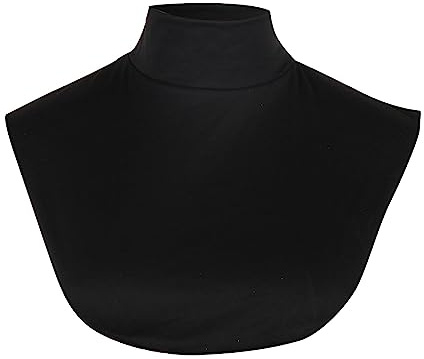 YOSUWOAI Frauen Muslim Rollkragen Fake Kragen Hijab Extensions Solid Neck Cover Halb Tops Damen Krageneinsatz Abnehmbare Hälfte Shirt Falsche Kragen Rollkragen Weich Blusenkragen