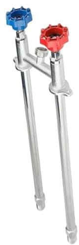 Rubinetto for acqua da esterno resistente al gelo 12 pollici, ottone senza piombo resistente alla corrosione 2 in 1 Raccordi idraulici push-to-connect for acqua calda e fredda for tubo da giardino
