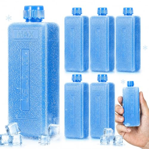 Alipis 8-pack Small Freezer Ice Packs Reusable Cooling Gel Blocks for Lunch Boxes, Coolers, Portable Air Conditioners, Camping, Picnics, And Shipping