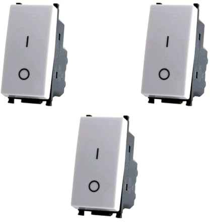 Interruttore bipolare Bianco compatibile serie Plana - 3 Pezzi