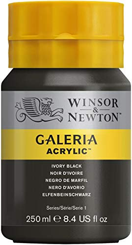 Winsor & Newton Acrylique Galeria 250ml Noir D'Ivoire Série 1