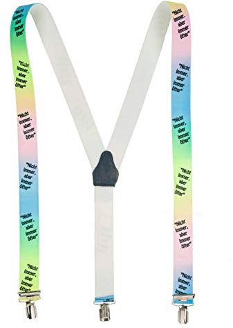shenky Nicht immer aber imm öfter hochwertiger Hosenträger mit 3 Clips Klips Y-Form Fasching Oktoberfest Karneval Fun Lustig