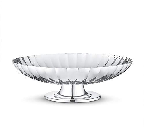 Georg Jensen Servierteller mit Standfuß, Edelstahl, Stainless Steel 28 x 28 x 8.5 cm
