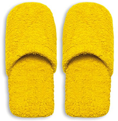 Excelsa Bagno Caldo Pantofole Da Uomo, Spugna, Giallo, 30x12x5 cm