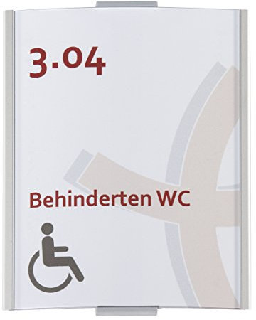 Placa para puerta Frankfurt DIN A6, 148 x 120 mm, aluminio plata, con placa para puerta entspiegelter protectora | | Oficina Cartel