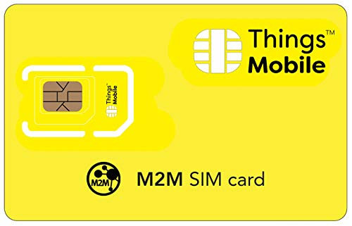 M2M Carte SIM PRÉPAYÉ de DONNÉES -Things Mobile - avec Couverture Mondiale et réseau Multi-opérateur GSM/2G/3G/4G, sans coûts Fixes, avec des tarifs compétitifs. 10 € de crédit Inclus