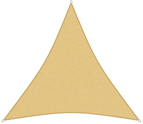 sunprotect 12014 Professional Sonnensegel, 4 x 4 x 4 m, Dreieck, Wind- & wasserdurchlässig, beige
