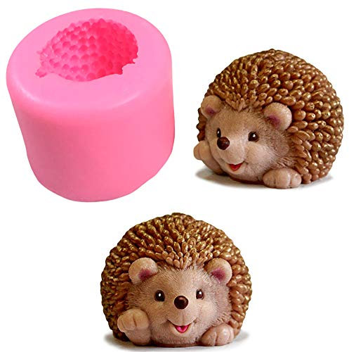 3D süße Igel-Seifenform Handwerk Kunst Silikon Seifenform DIY handgefertigte Kerzenform Schokolade Gips von Paris Form