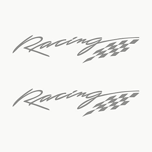 Autodomy Sport Tuning JDM OEM Rally Aufkleber Auto 2 Stück | Racing Sticker Motorrad Widerstandsfähig gegen Regen und Sonne | Racing Aufkleber (Silber)