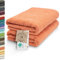 ZOLLNER Set de 2 Serviettes de Sauna, 70x200 cm, Coton, Orange