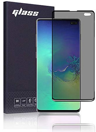 FiiMoo Privacy Schutzfolie Kompatibel mit Samsung Galaxy S10 Plus, [3D Vollabdeckung] Privacy für Panzerglas Schutzfolie Anti-Spy Displayschutzglas für Galaxy S10 Plus