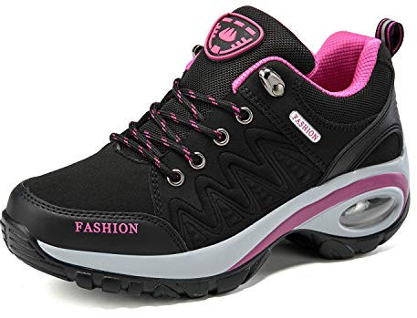 Donne Sneaker Dimagrante Scarpe Passeggio & Scarpe Ginnastica Fitness Cunei Piattaforma Scarpe（38,7 Nero