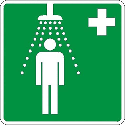 Schild: Notdusche - 300x150mm einseitiger Druck | Aluverbundschild nachleuchtend
