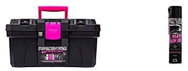 Muc-Off 285 Ultimate Motorcycle Care Kit - Must-Have Kit To Clean, Protect And Lube Your Motorbike & 637US All-Weather Motorcycle Chain Lube, 400 Millilitres