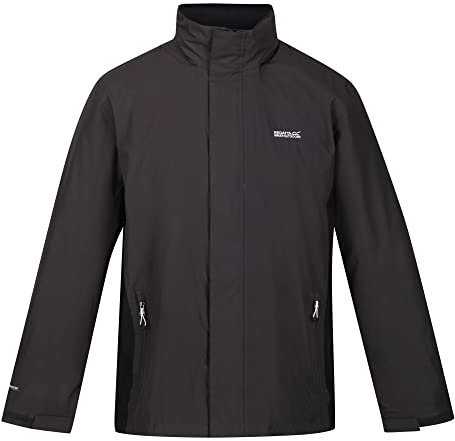 Veste Technique Matt Imperméable et Respirante Doublée Maille avec Capuche Fixe Réglable