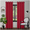 GC GAVENO CAVAILIA Eyelet Top Blackout Curtains Large Door Thermal Insulated Panels For Bedroom/Living Room, Deep Red, 66X72 Inch