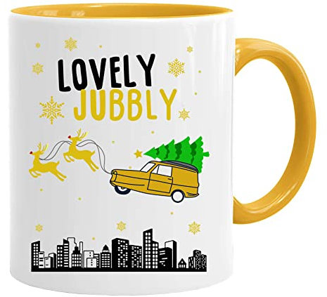 Mug de Noël humoristique avec inscription « Only Fools & Horses Lovely Jubbly » - 325 ml