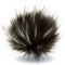 Wohnkult 15-17 cm Kunstfell Bommel mit Druckknopf Pelzbommel Pompon für Mützen Anhänger Dekoration | 26 Auswahl (Braun-Hellgrau-Schwarz)