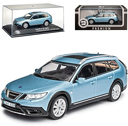 Triple9 Saab 9-3 X II Typ YS3F Aero Kombi Blau 2. Generation 2002-2014 limitiert auf 504 Stück Weltweit 1/43 Ixo Modell Modell Auto
