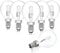 Klarlight G45 E14 Halogen Bulb,28W Dimmable Edison Screw Light Bulb 220-240V Halogen Light Bulbs for Ceiling Fans, Chandeliers, Pendant Lights,Pack of 6
