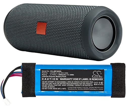 Cameron Sino Batterie pour JBL Flip 3 SE, Flip 3 Stealth Edition, Flip Essential PN:JBL 02-553-3494, L0748-LF 3000 mAh 11,10 Wh