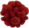AERZETIX - C60486 - Set mit 24 Pompons Ø20, 35, 40mm - Farbe rot - aus Textil - zum herstellen glitzergirlanden kreative Freizeit kurzwaren Dekoration nähen Kleidung
