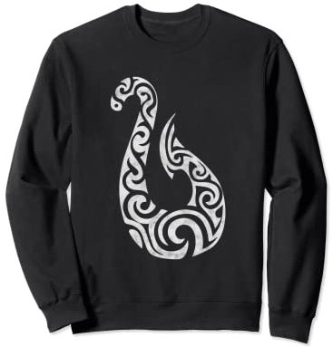 Maori Neuseeland Polynesischer Fischhaken-Anhänger, Geschenk Sweatshirt