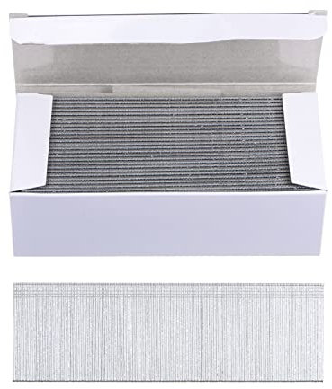 sourcing map 10000pcs F40 18 Gauge Brad Nails 1-1/2 T-Shaped Galvanized Finish Pneumatic Straight Nails with Storage Box for Woodworking DIY Decoration, Silver Tone