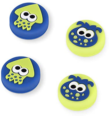 DLseego Thumb Grips Caps para Switch/Switch Lite/Switch OLED Joy-c-o-n, Lindo Silicona Stick Cap, Cubierta Protectora Caricatura Botón Cap -Pulpo(4PCS)