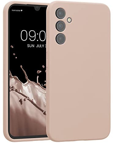 kwmobile Handyhülle kompatibel mit Samsung Galaxy A34 5G Hülle - gummierte Handy Case aus Silikon in Altrosa matt