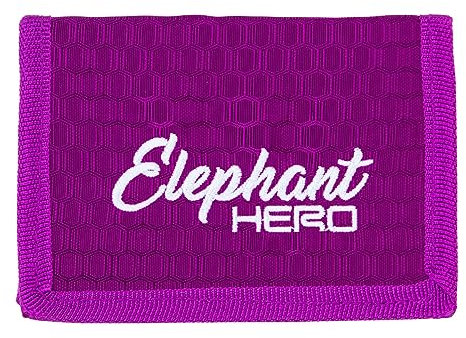 Elephant Geldbörse Kinder Portemonnaie Hero Signature Wallet Schlüsselkette Börse Mädchen Jungen Ausweishülle Geldbeutel Schülerbörse Purse (Wild Berry 12998 (Violett Lila))