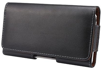 Handy Gürteltasche Plain Weave Back Clip Buckle Flap Flap Bag Universal Ledertasche S8 Handy Back Clip Pouch Taille Rucksäcke für Männer (Color : Black, Size : 5.2 inches)