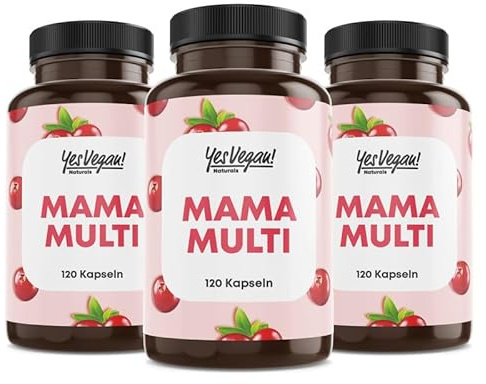 Mama Multi (3 x 120 Kapseln) 3-in-1 für Kinderwunsch, Schwangerschaft und Stillzeit | 16 Prenatal Vitamins und Superfoods | vegan