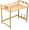 Soporte Microondas de Madera, Estante para Horno de Microondas, Estante de Cocina con 4 Ganchos, Estantería Cocina (3 Niveles-52 * 30 * 35cm)
