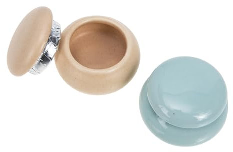 FRCOLOR 2piezas Taza De Limpieza Para Pinceles De Uñas Con Tapa De Copas Para Manicura y De Uñas Para y Limpiar Pinceles Color Oatmeal