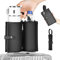 Luggage Cup Holder with Handle Portable Foldable Drink Carrier,Fits Roll on Suitcase Handle,Hold Two Coffee Mugs, Universal Luggage Accessories for Flight Attendants, Business Travelers (Black)
