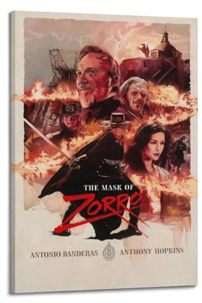 Hutt The Mask of Zorro Raum, Schlafsaal, Schlafzimmer, Büro, Wanddekoration, ästhetischer Leinwand-Kunstdruck, Poster, 30 x 45 cm