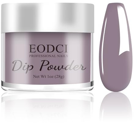 EODCI 28g Dip Powder Nail Starter, Braun Dip Powder,Dip Pulver Nagel Dipping Puder French Nagelkunst für Anfänger Home DIY Nail Art System