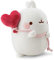 NICI Kuscheltier MOLANG mit Herzballon 12cm weiß - Stofftier aus weichem Plüsch, niedliches Plüschtier zum Kuscheln und Spielen, für Kinder & Erwachsene, tolle Geschenkidee - 61672