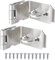 Zythrem 2 Pcs Right Angle Padlock Hasp, 304 Stainless Steel 90 Degree Door Lock Padlock Hasp Heavy Duty Hasp and Staple with Screws Shed Latch Gate Lock Latch for Doors and Windows Silver