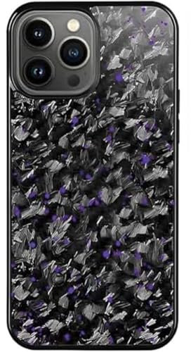 Generic Forged Carbon Fiber Phone Case, 2025 Magnetic Case Cover for iPhone 16/15/14/13/12 Pro Max (Purple)