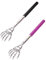 PLABBDPL Rascador de Espalda, 2 Rascadores de Espalda, Mango Telescópico Extensible, Mano de Esqueleto de Acero Inoxidable, Masajeador de Espalda, Masajeador Corporal, Rascador de Cabeza, B