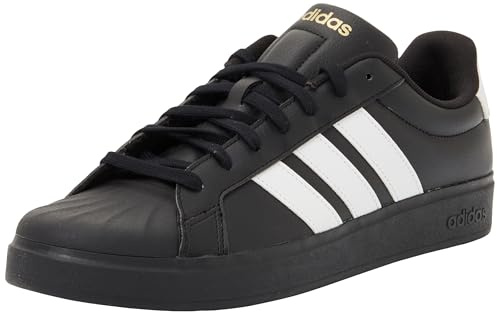 adidas Herren Streettalk Shoes, Core Black/FTWR White/Matte Gold, 46 2/3 EU