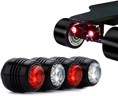 4 x Skateboard-Nachtwarn-LED-Lichter für Skateboard, Longboard