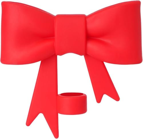 Red Bow Straw Cover for Stanley 40&30 Oz Cup, 10mm Silicone Straw Covers Cap for Stanley Cup Accessories, Cute Straw Topper for Tumblers, Straw Cap Stopper for Reusable Straws Tip Lids